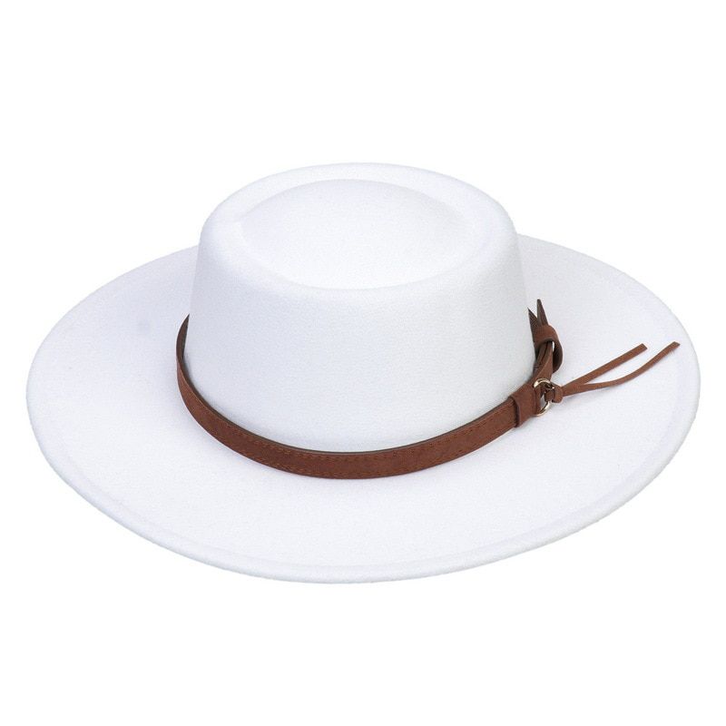 hats orange fedora felt hat for women flat egg lady hat belt fedora jazz hat church hat for women and men party hat