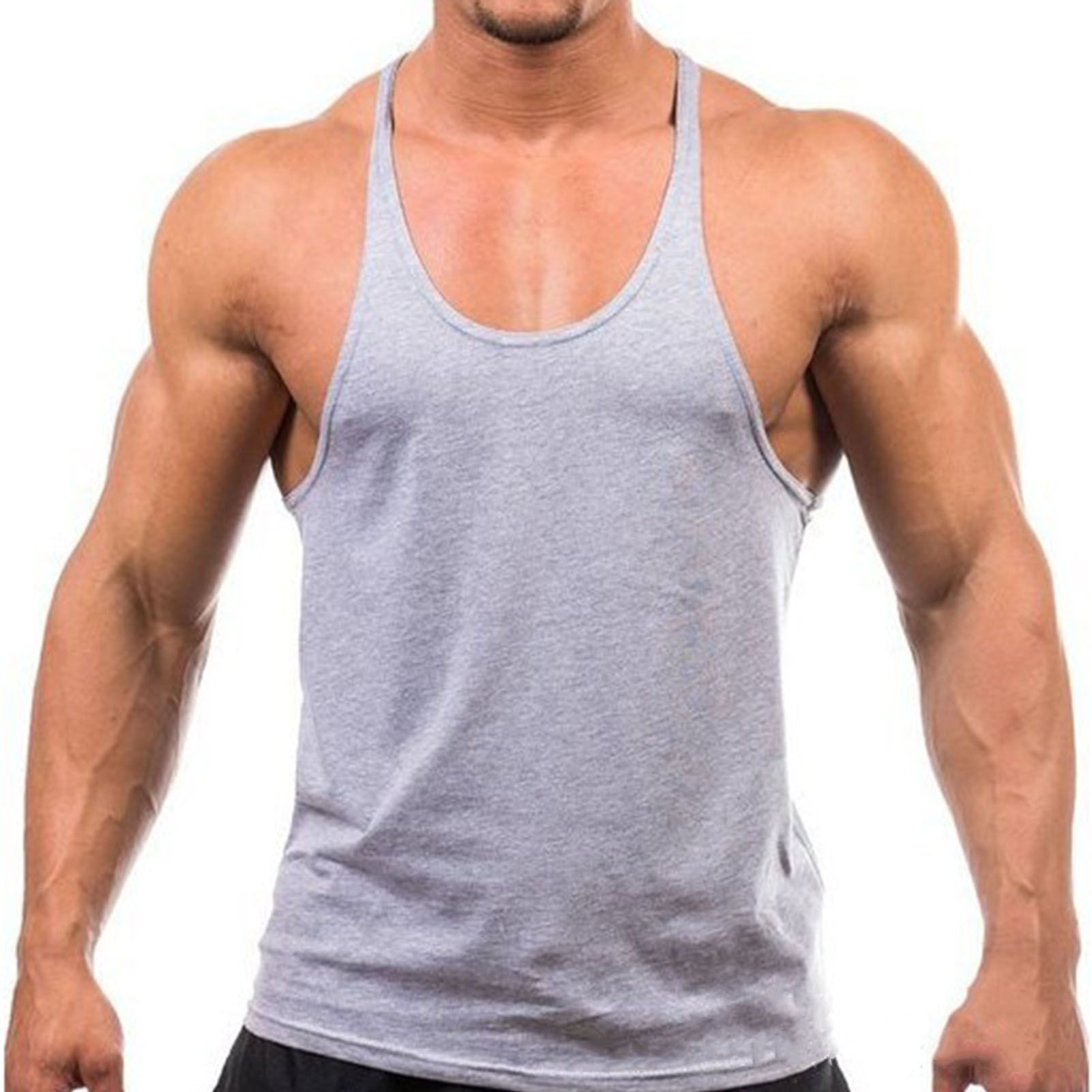 Bodybuilding Vest O-neck Summer Sleeveless Casual Pullover Top