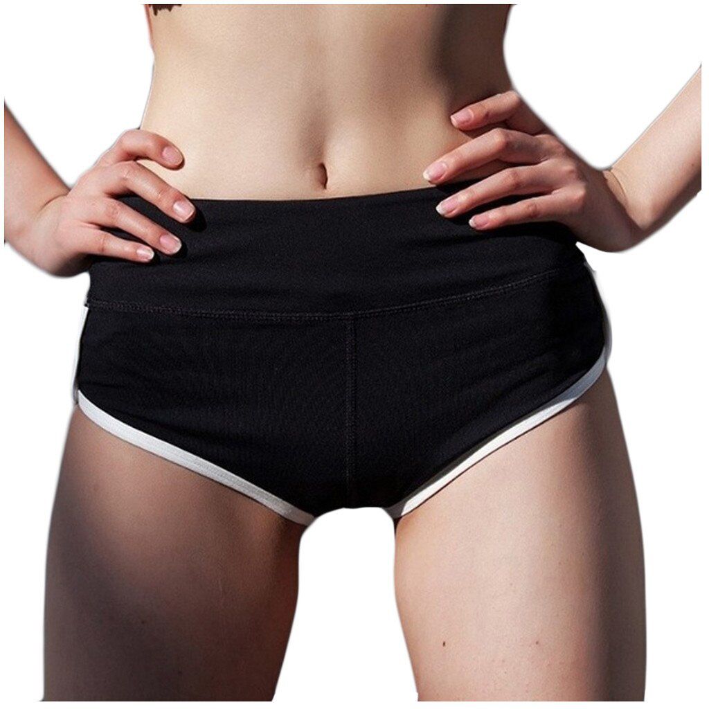 se_xy Shorts Ladies Solid High-waist Hip Stretch Underpants Running Fitness Shorts Sportswear Woman sportkleding dames Shorts Q50