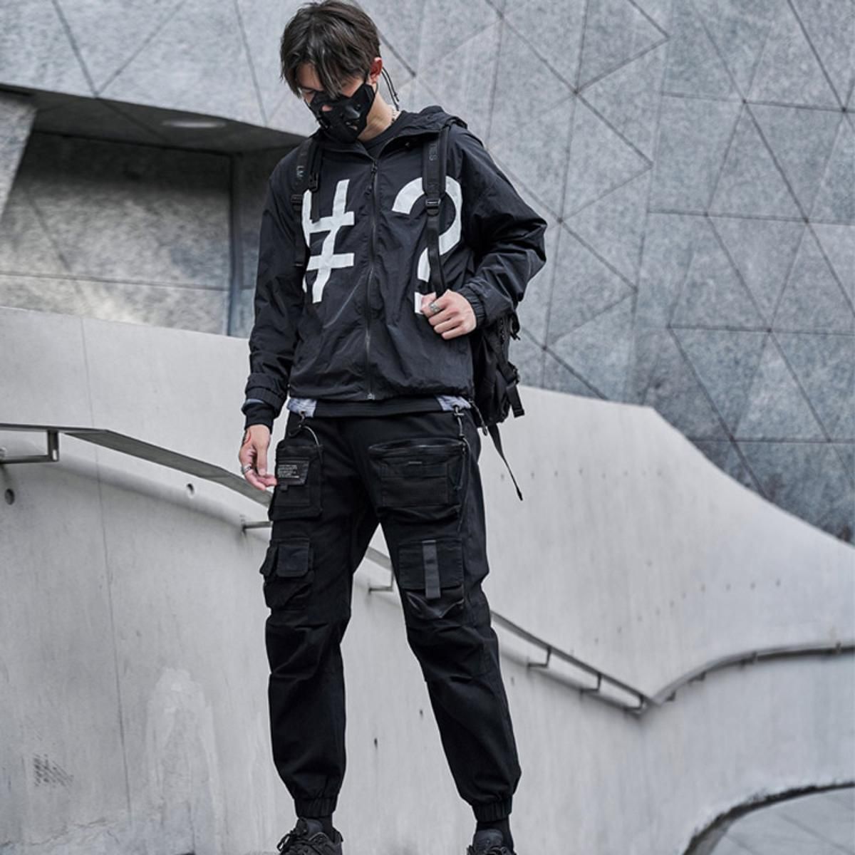 Cargo Pants Men Black Hip Hop Streetwear Fashion Cotton Joggers Sweatpants Casual Harem Trousers Summer Harajuku Tide Clothing
