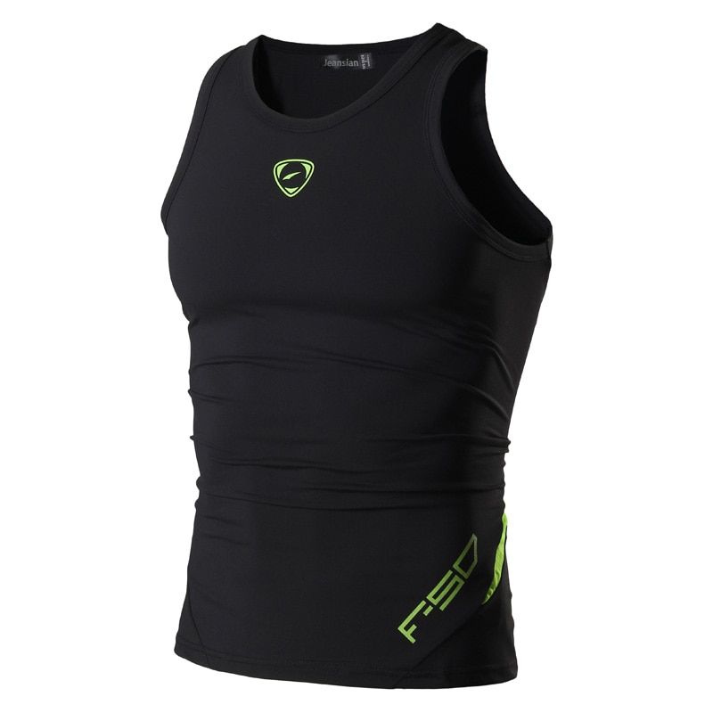 jeansian Men's Quick Dry Slim Fit Sleeveless Srt TaTops Shirts Workout Running LSL3306(PLEASE CHOOSE USA SIZE)