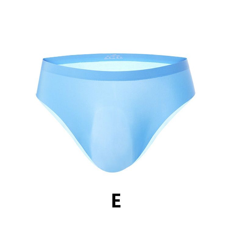Ice Silk Seamless Men Briefs Ultra-thin Transparent Sexy Men's Thin Underpants Low Waist  Cool Male Panties