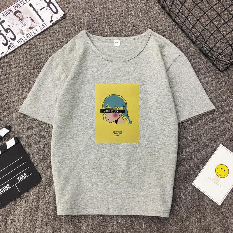 Korean Fashion T-Shirt Female Short Sleeve Han Fan Bf Harajuku Students Loose Ulzzang Blouse Women's Opening Season Summer Clothes
