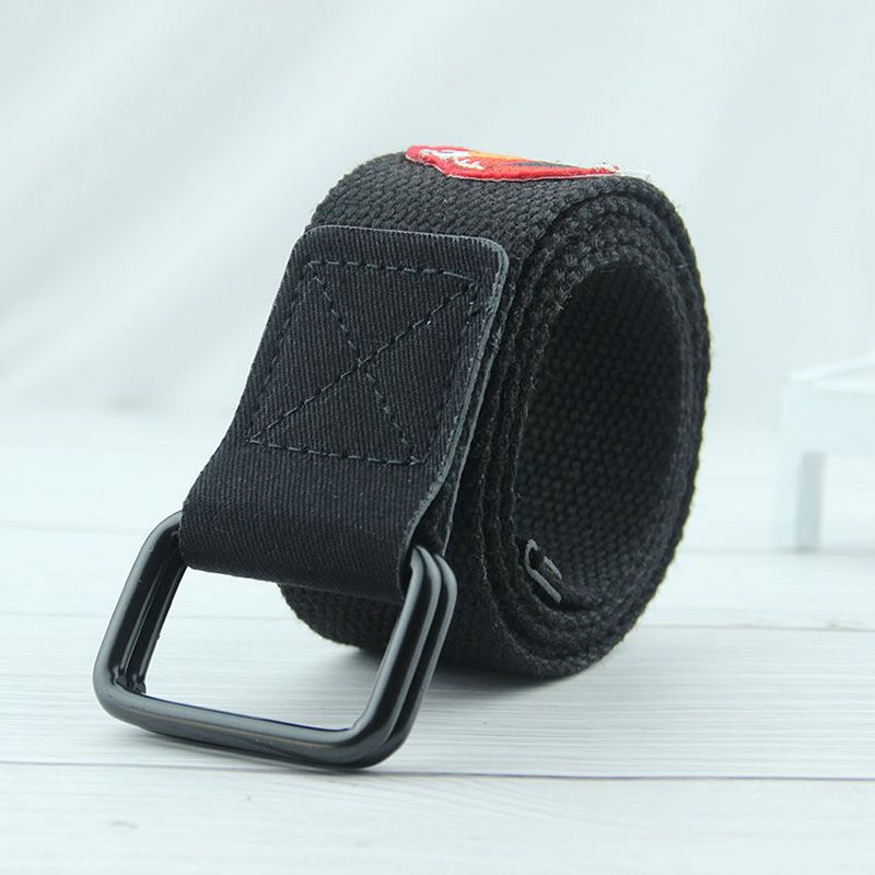 Loldeal 3.8x110cm Belt Women's Simple Versatile Canvas Belt Jeans Internet Celebrity Non-Hole Free Adjustment Hong Kong Style