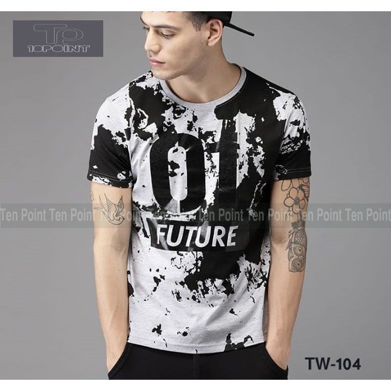 Future Cotton half Sleeve T-Shirt For Men-Ten Point - T Shirt - T Shirt