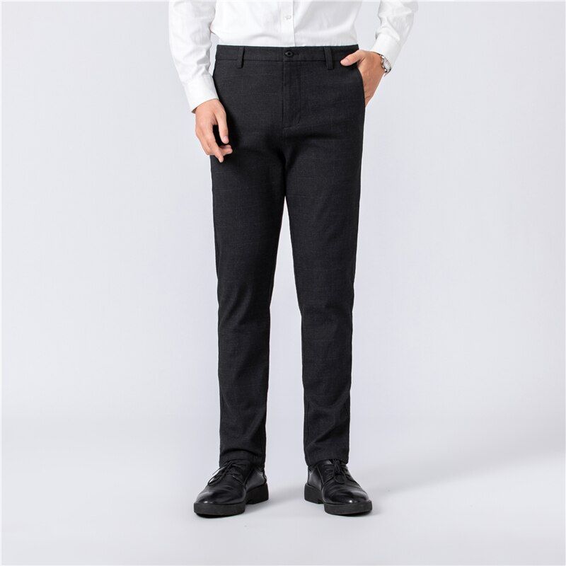 Autumn and winter Men's Casual Pants Business Fashion  Plaid Trousers Office Stretch Pants Male Brand Clothing