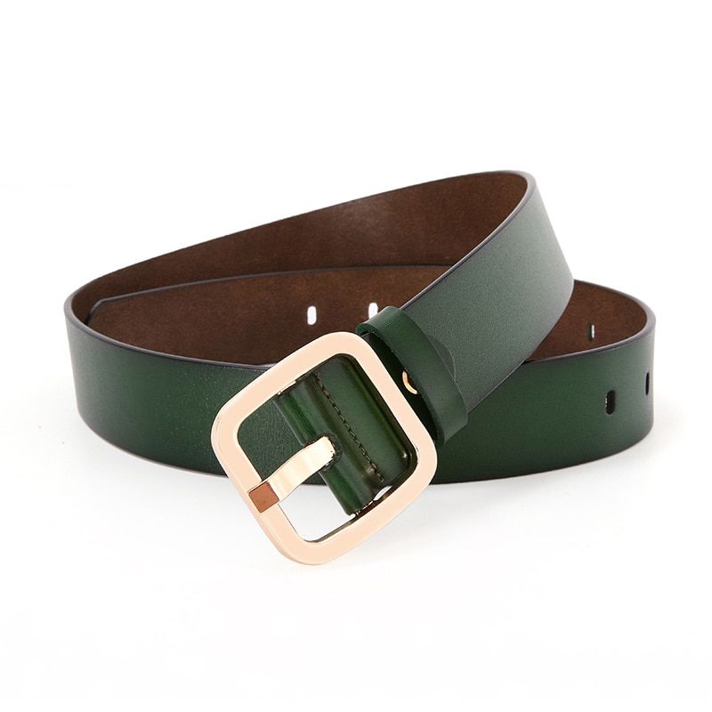 Ladies' leather wide belt Luxury Designer Metal Pin Buckle Waist Belt female casual waist seal with skirt sweater