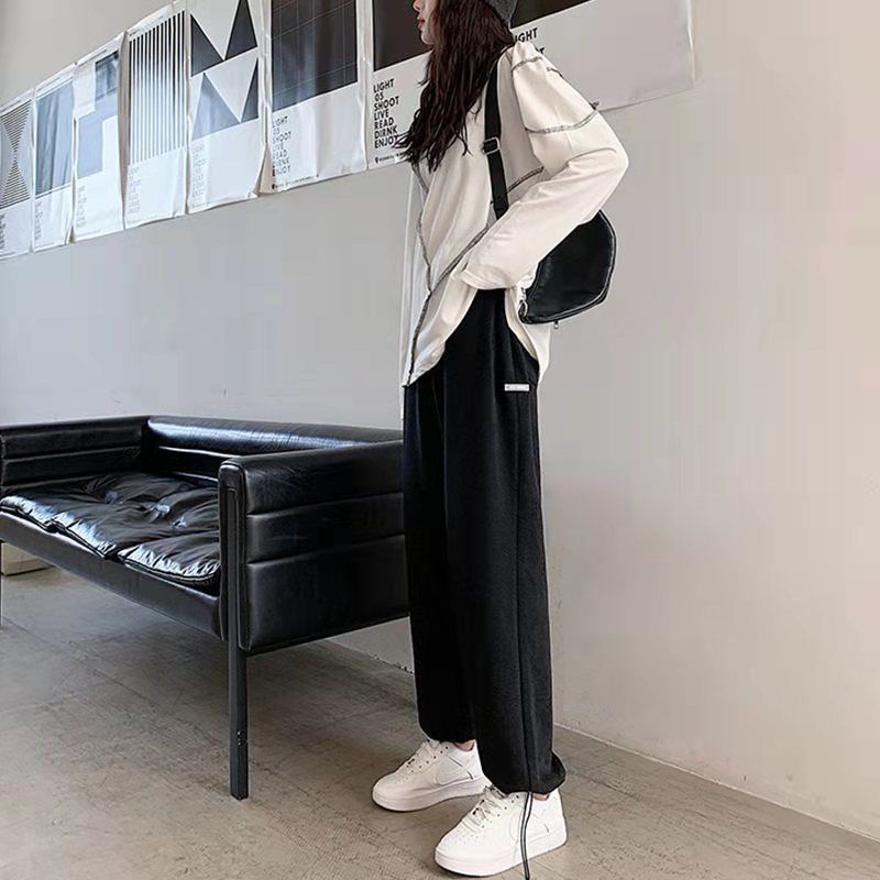 Gray Jogging Sports Pants Women Baggy Sweatpants Korean Fashion Black Sweat Trouses For Female Joggers Oversize