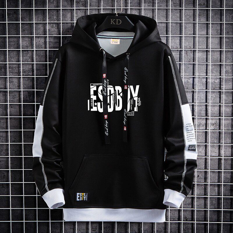 Quality Letter Print Mens Hoodies Japanese Style  Hop Casual Sweatshirts Streetwear Male Hoodies Harajuku Pullover Tops