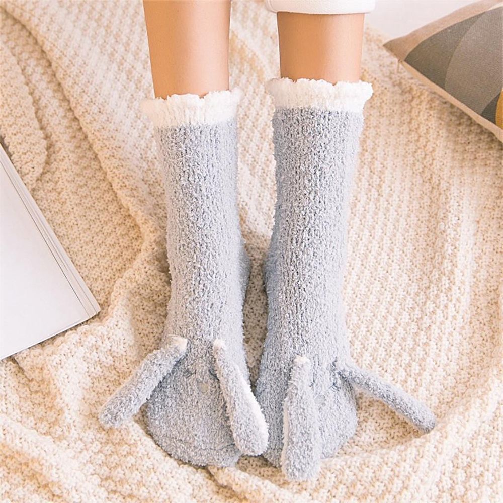 【ALLGOOD】Winter Cartoon Warm Sleep Socks Towel Socks Floor Socks Coral Velvet Thickening