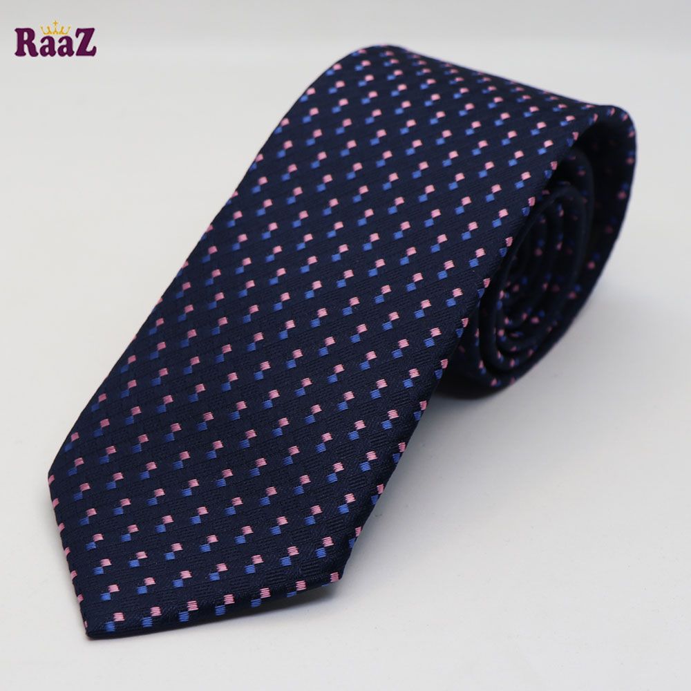 Black Blue Pink Small Square Tie For Men