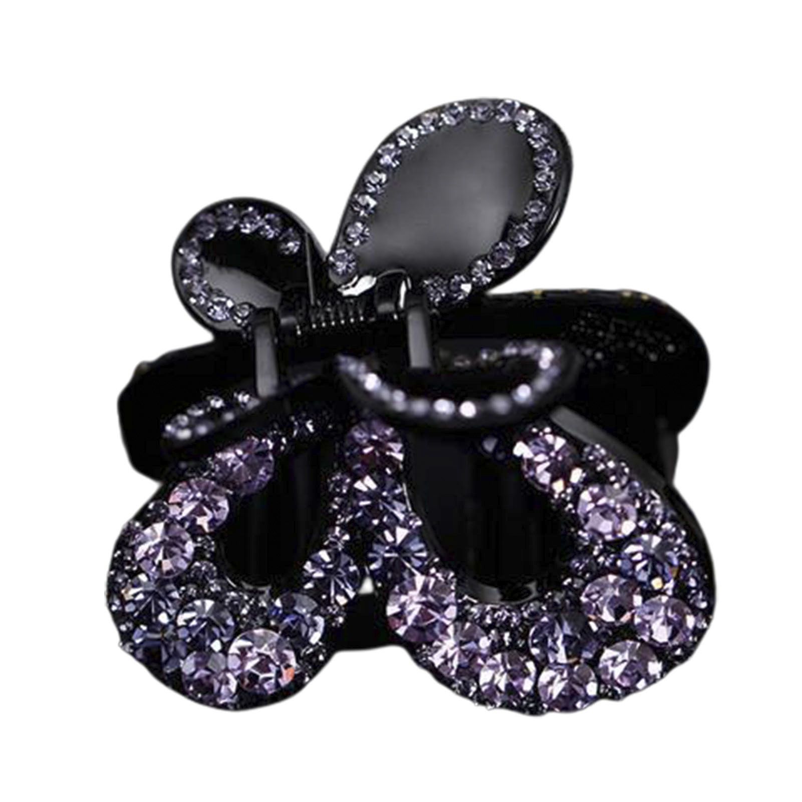 Hair Barrette Durable Women Rhinestone Butterfly Shape Hair Claw