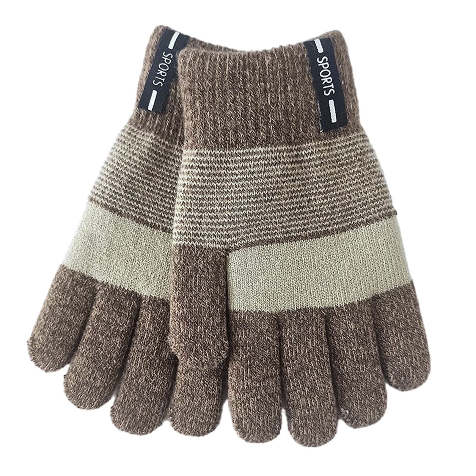 Knitted Gloves Washable Stretch Child Kids Wearing Gloves