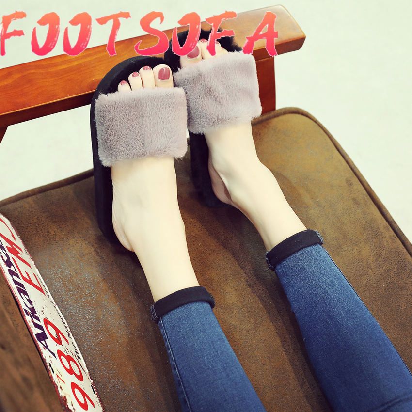 Winter  home cotton slippers women's non-slip warm confinement shoes plush slippers thick bottom slippers