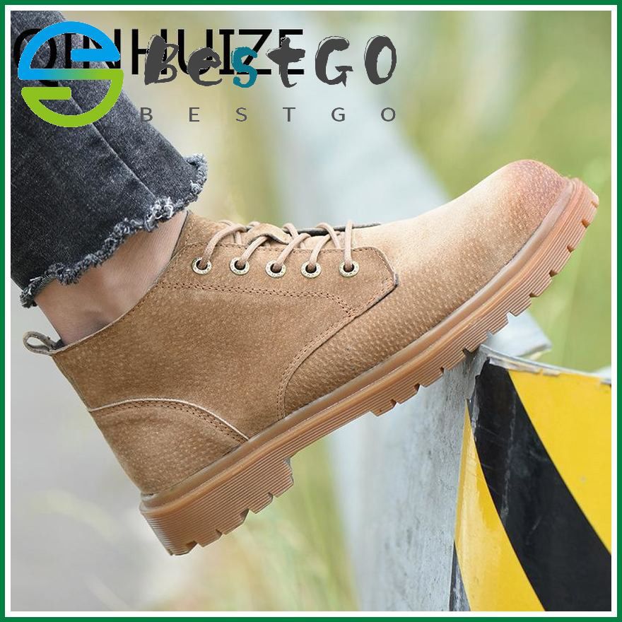 Labor protection shoes men's ultra-light soft bottom anti-smash anti-piercing high-top breathable electric welding work shoes work safety boots steel toe shoes