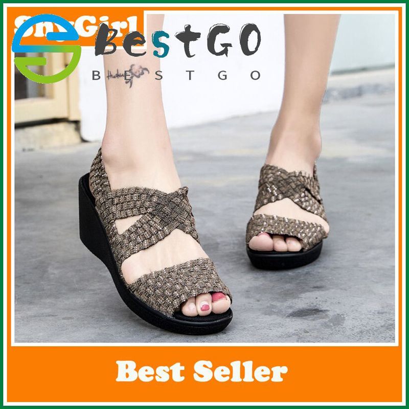 Women's Woven Shoes 2021 Ribbon Soft Bottom Mesh Hollow Women Shoes Comfortable Leisure Shoes