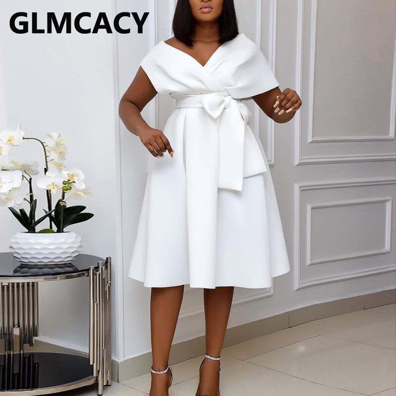 Women Solid Elegant Evening Party Dress Formal Classy Party Gowns Dress