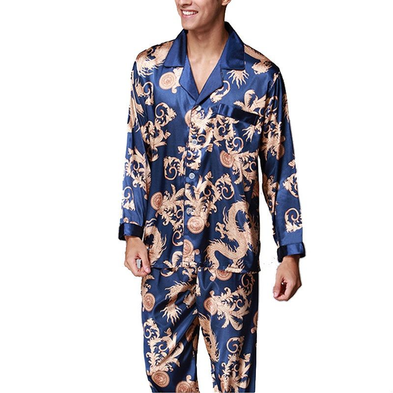 Men Long Sleeve Pajamas Set