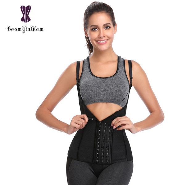 Removable Ss Breathable Latex Vest Women's Body Shaper 9 Steel Boned Waist Trainer Corset Size XS-XXXL 605#