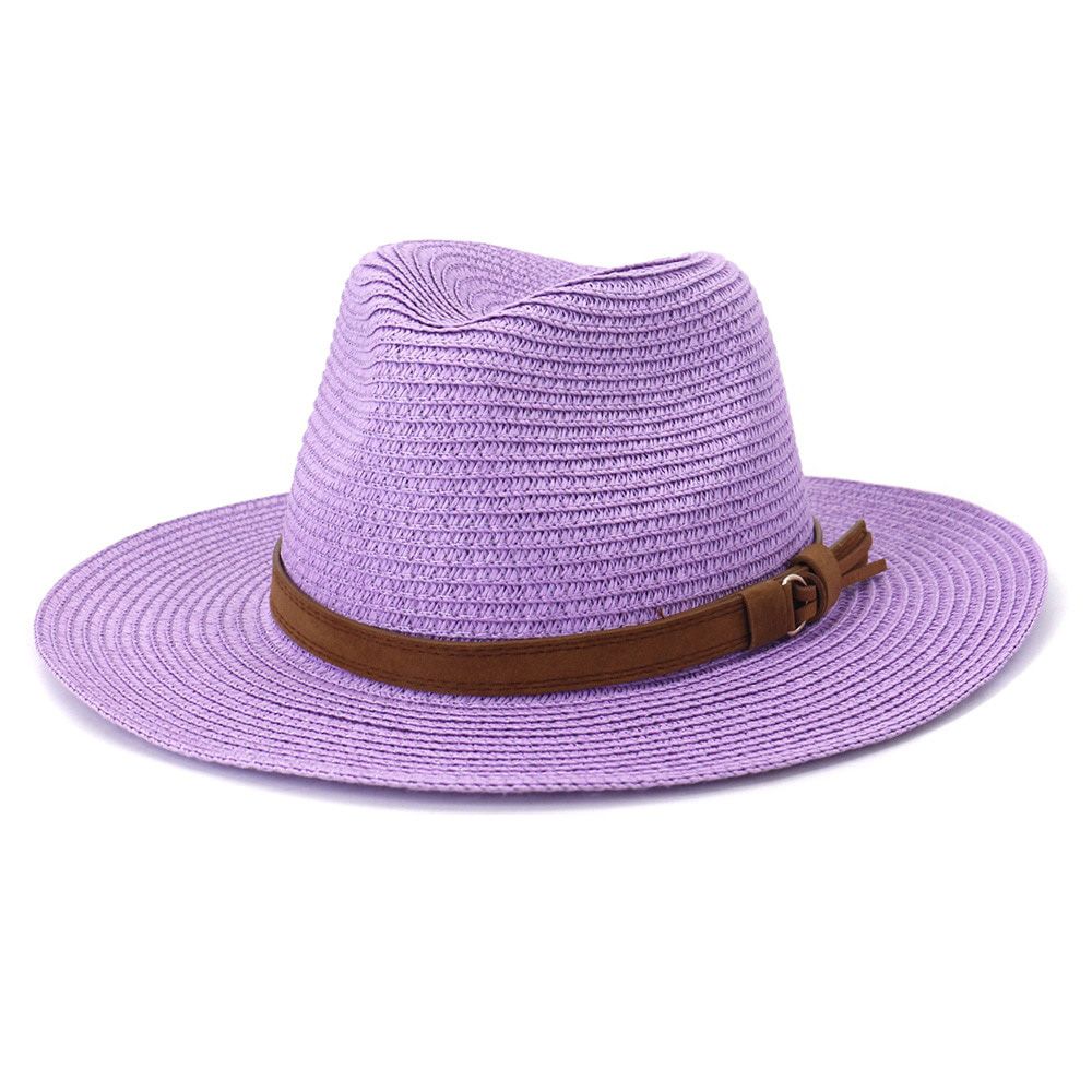 BUTTERMERE Straw Hat Womens Summer Hat British Style Yellow Panama Hat Wide Brim Fedora Wide Brim Sombrero Women Cap 56-58cm