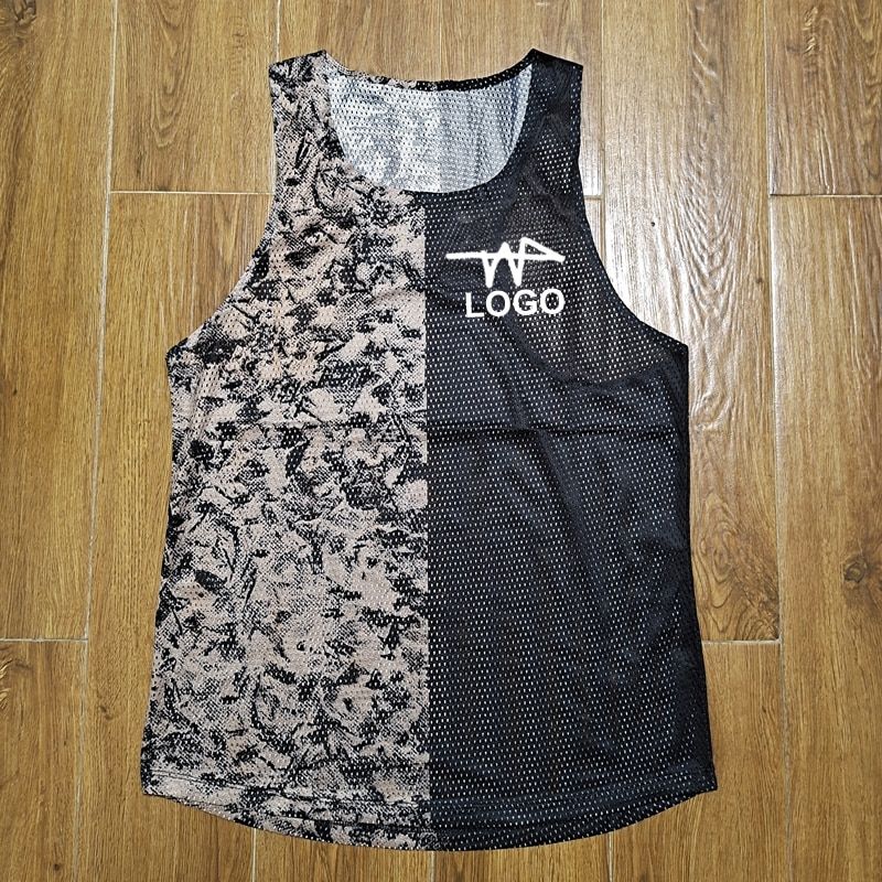 Bamboo leaves Man Distant Runnning Speed Suit  League TaTops  Vest  Athlete Track Field Singlet Customizable