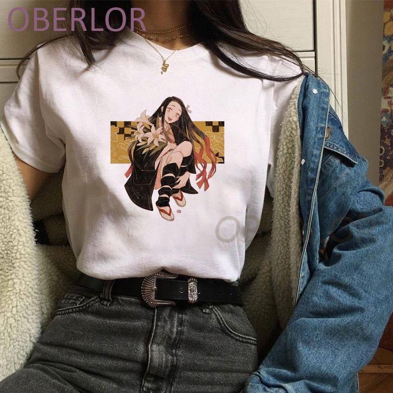Kawaii Nezuko T Shirts Men/women Jnese Anime Kimetsu No Yaiba Graphic Tees Demon Slayer Inosuke Funny Tshirt UniTops