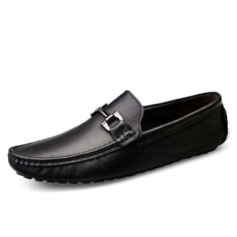 Leather Loafers Men Driving Shoes Big Size 46 47 Slip On Flats Cow Leather Casual Shoes Italian Wedding Mens Moccasins