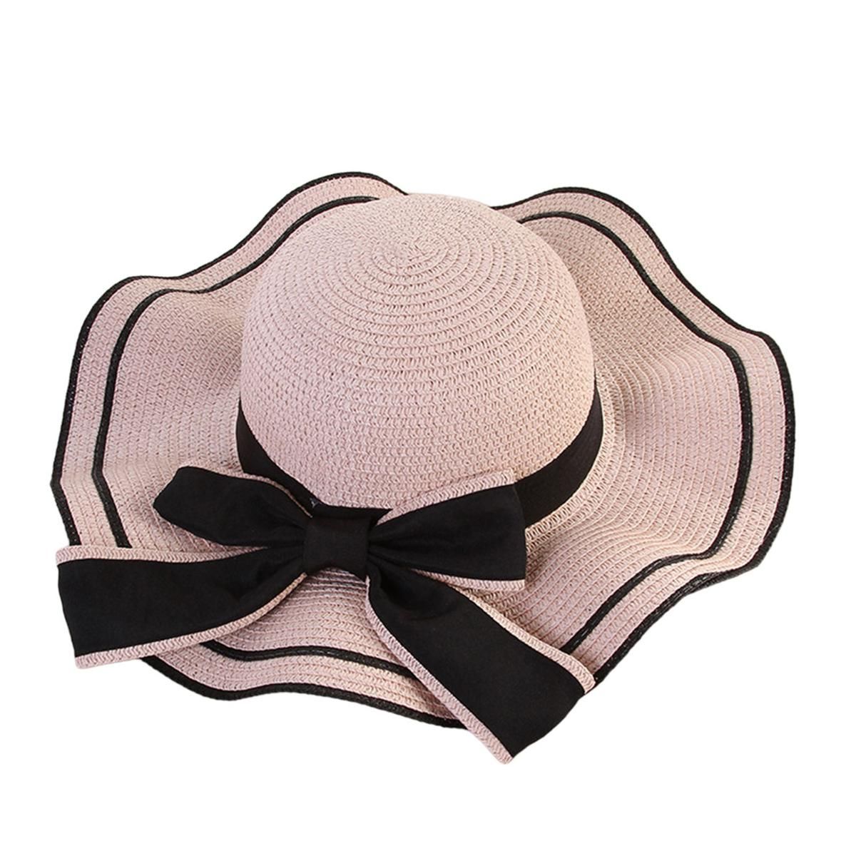 Straw Hat Wide Brim Wave Brim Women Hat