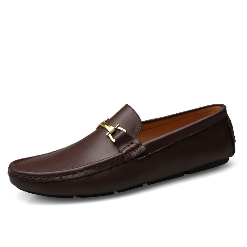 Man Shoes Leather Summer Mens Moccasin Shoes Fashion Leather Loafer Shoes Men Big size 38-47 Male Casual Footwear