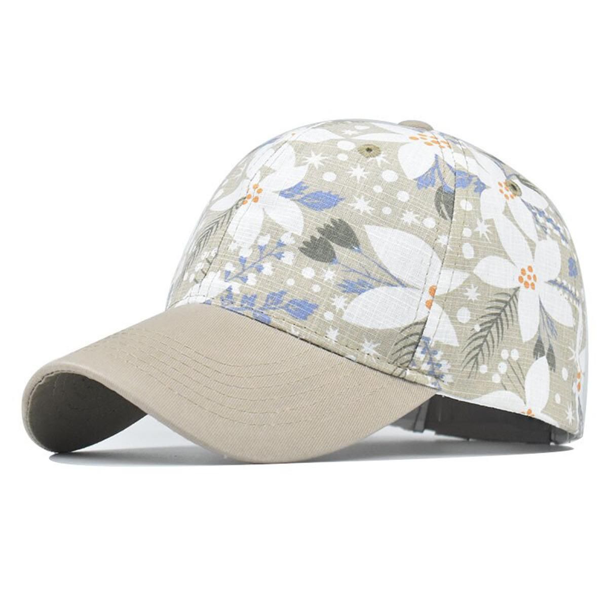 2020 Fashion Men Women Adjustable Baseball Cap Snapback Printing Flowers Couple Cotton Unisex Summer Caps Bone