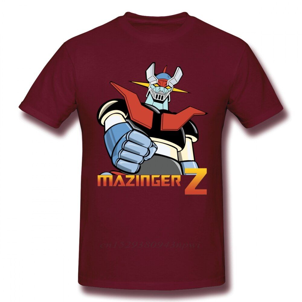 Cool Mazinger Z Robot T Shirt For Man Short Sleeve Anime O-neck Tee Shirt High Street Vaporwave Fashion Men's Clothes