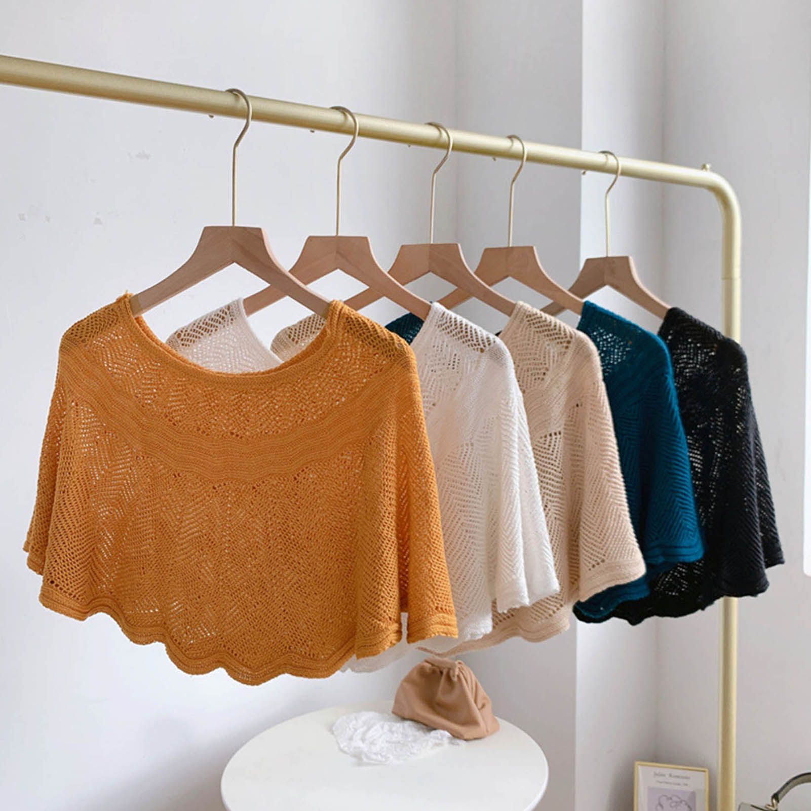 Sunnyheart Shoulders Warm Shawl Hollow Out Sweet Cut-out False Collar Scarf