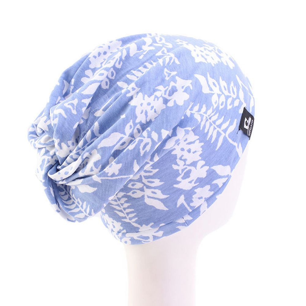 【ALLGOOD】Fashion Casual Pastoral Floral Print Turban Women National Wind  Hat Bandana Chemotherapy Hat Sleep Caps Beanies Headwrap