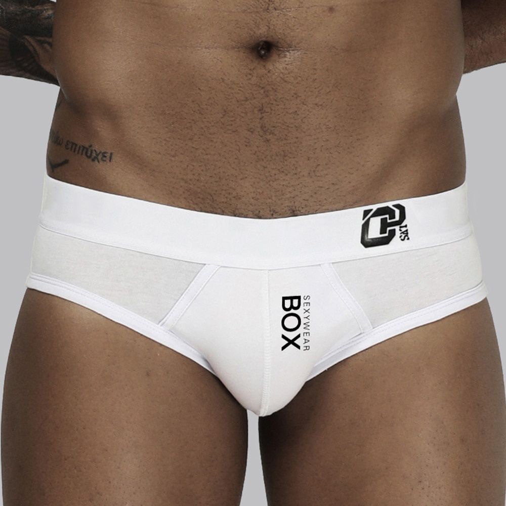 ORLVS Men's Men Sexy Briefs Jockstrap Pouch Cuecas Cotton Panties Thongs Mesh Underpants Gay Slip Homme Srting