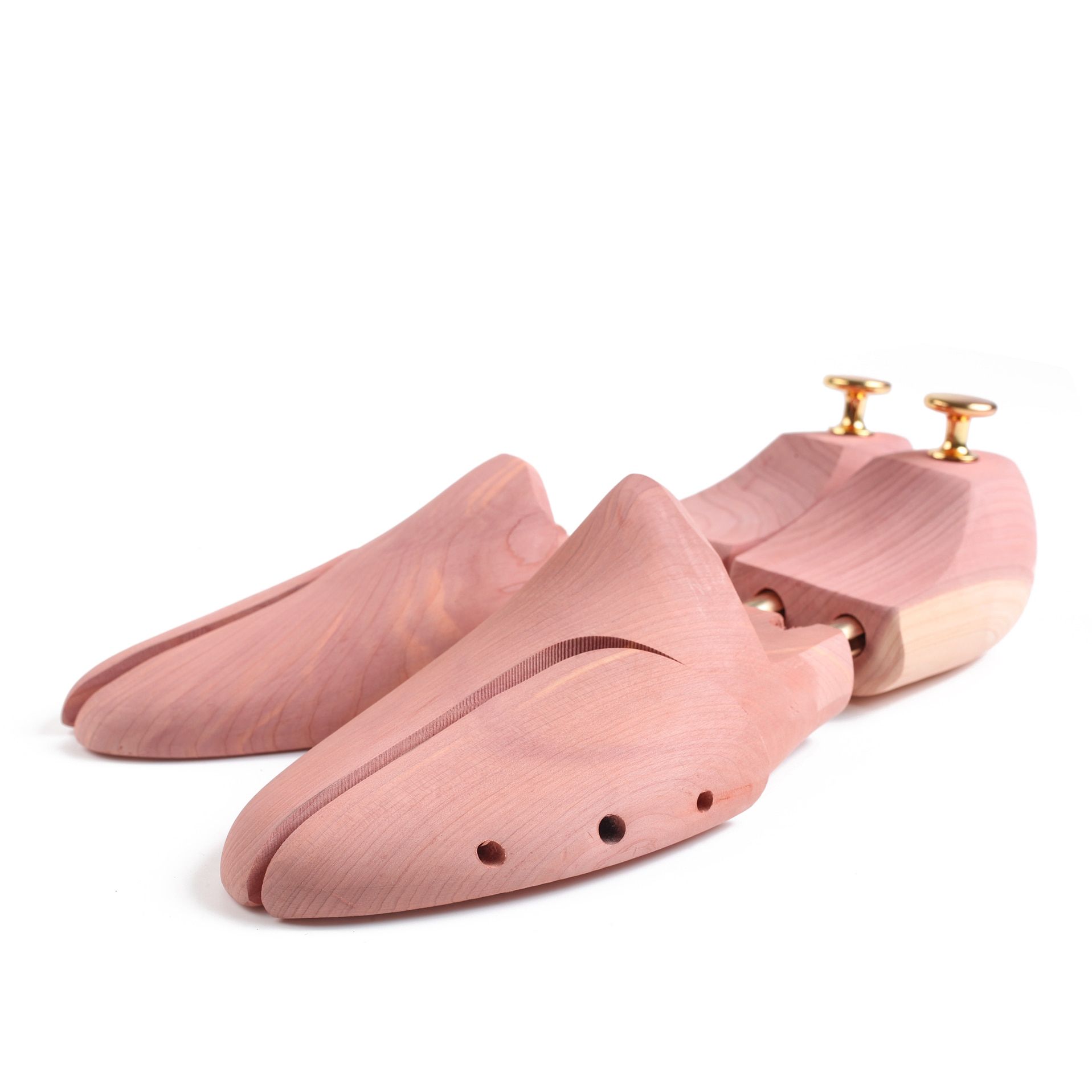 Men's Shoe  Natural Aromatic North American Cedar Wood, Adjustable Twin Tube, Men's Boots  with Metal Hooked Heel