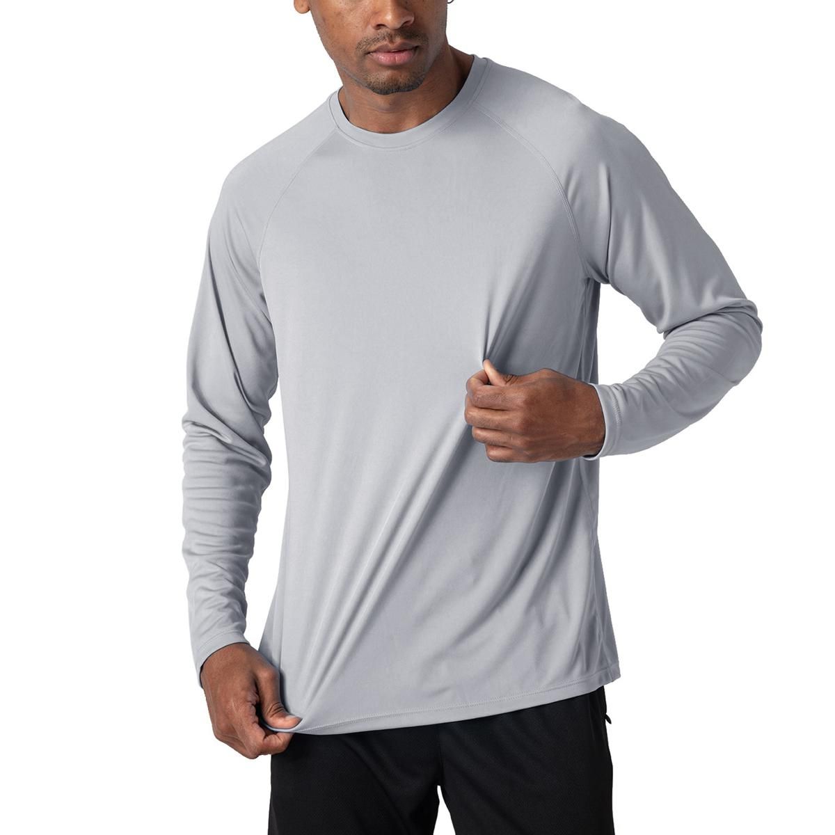 TACVASEN Men's Sun Protection T-shirts Summer UPF 50+ Long Sleeve Performance Quick Dry Breathable Hiking Fish T-shirts UV-Proof