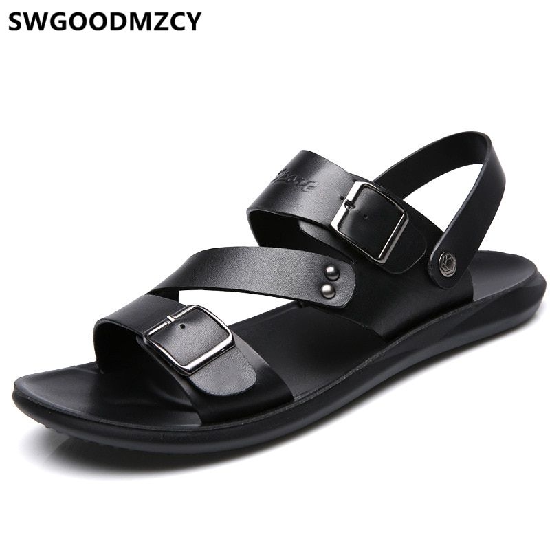 Man Sandals 2022 Summer Beach Sandals Leather Sandals Men Designer Shoes Men Open Shoes Men Zapatos De Hombre Erkek Ayakkabi