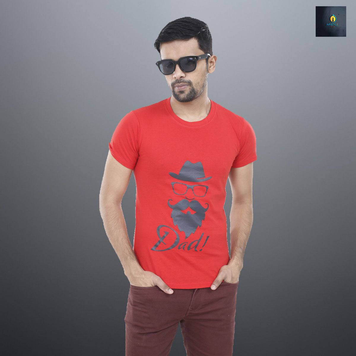 Cotton T-shirt for Men - Red