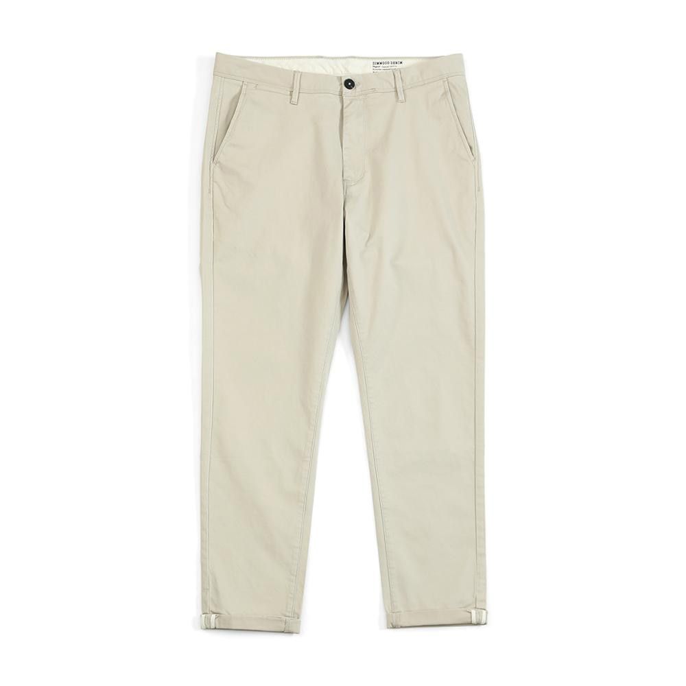 Spring winter new pants men cotton-twill Chinos slim fit tapered classical enzyme wash trousers SJ130875