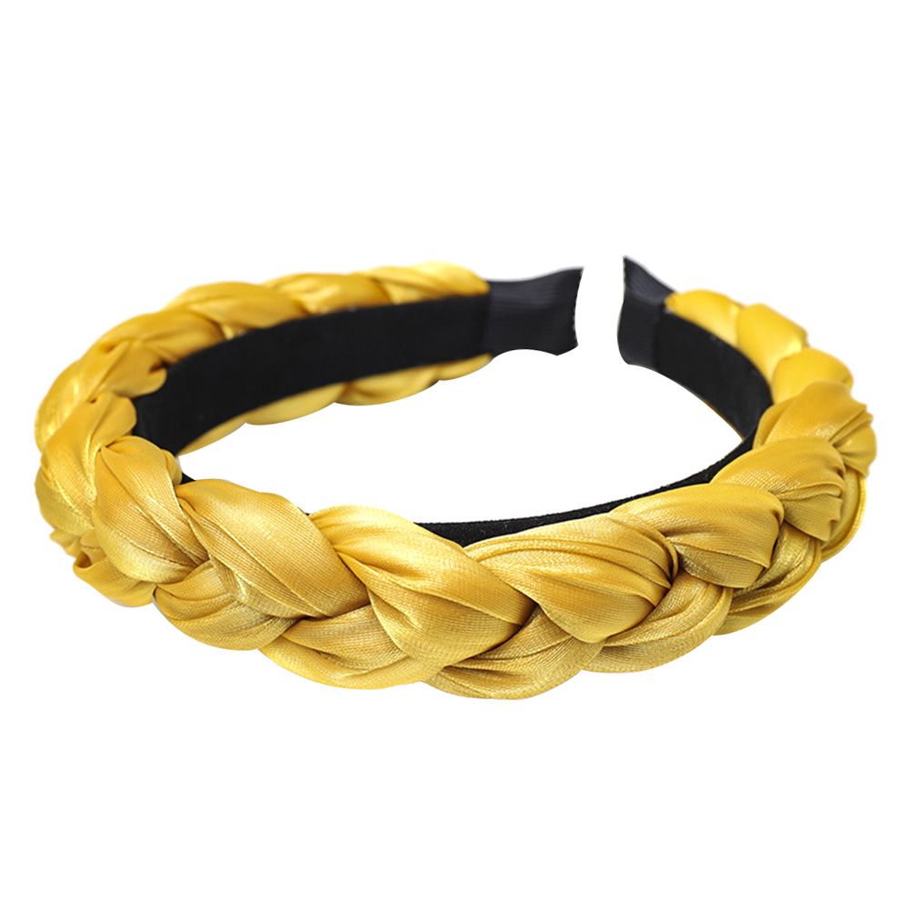 Solid Color Plaited Twist Braid Hair Hoop Fashion Women Headband Headdress
