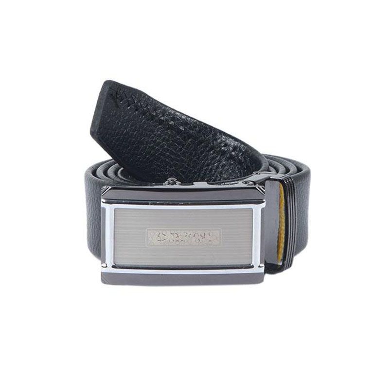 Black Leather Casual Belt  For Men