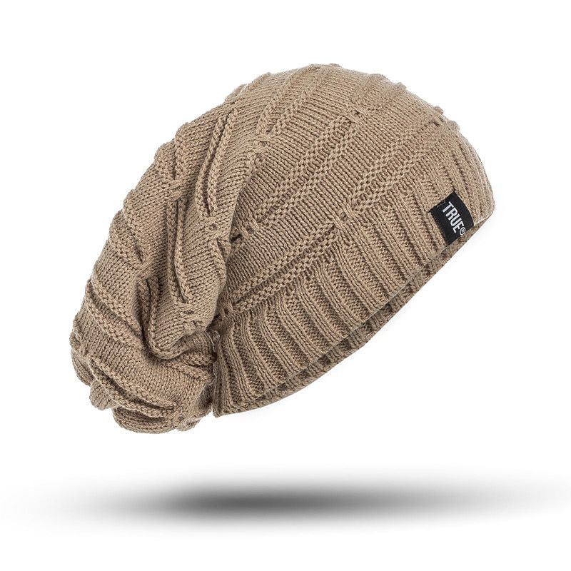 True Winter Long Size Knitted Cap High Quality Casual Beanies For Men & Women Solid Bonnet Cap