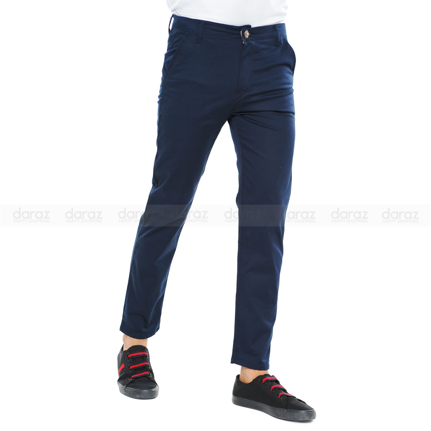 Navy Blue Stylist Gabardine Formal Pent for Men