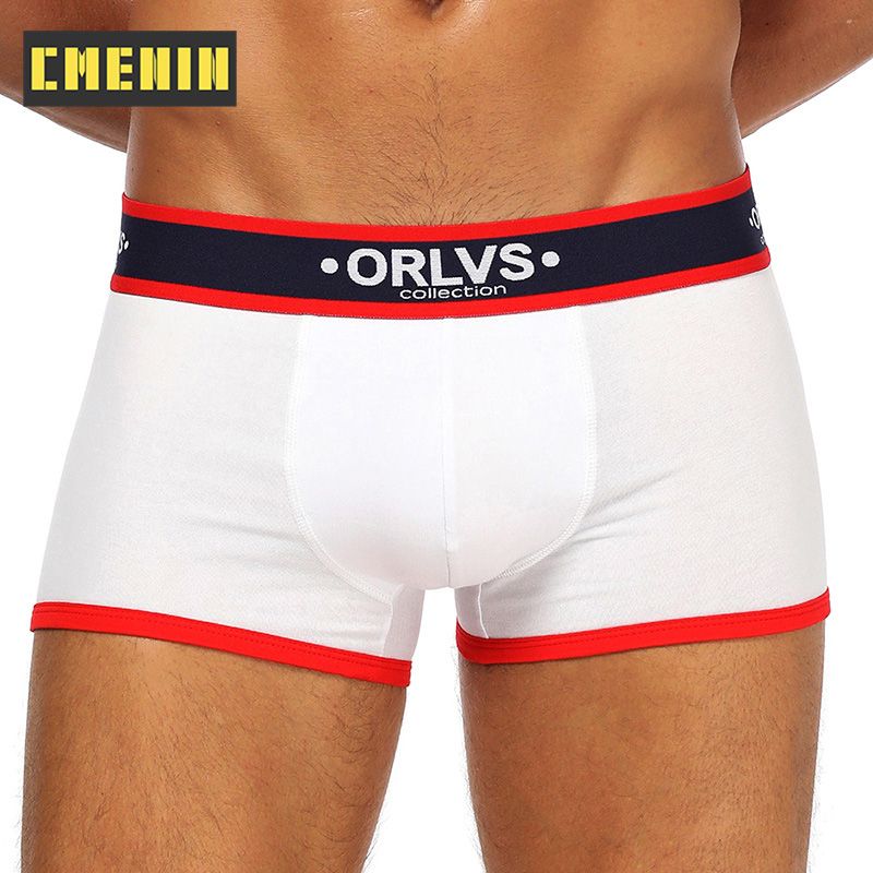 CMENIN Soft ORLVS (1 Pieces) High Quality Nylon  Men Underwear Boxer Trunks Low waist Mens Boxershorts Underpants Boxers Striped Panties OR138