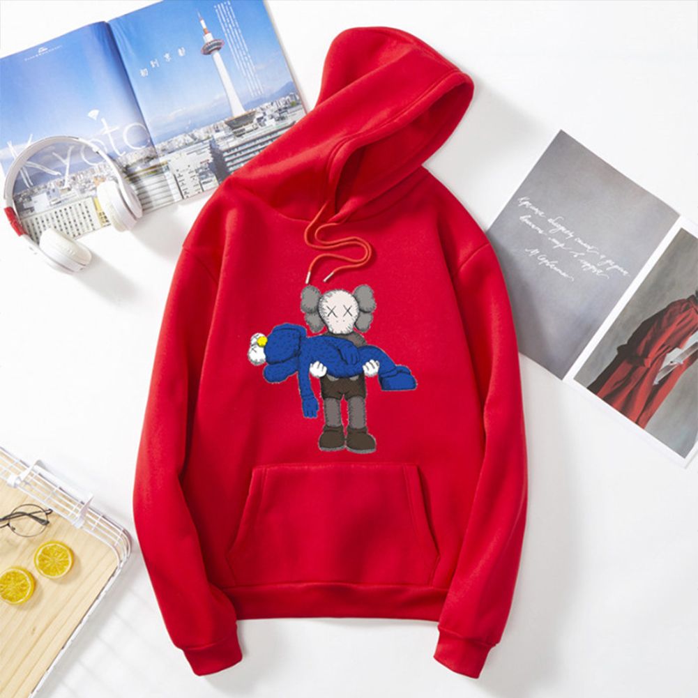 KAWS Unisex hicken Hoodie Sweatshirt Cartoon Sleeping Doll Couple Wear Loose Pullover