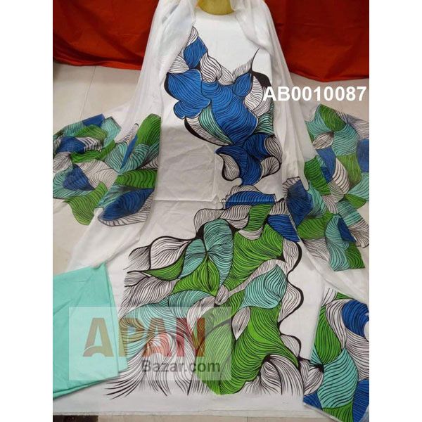 Unstitched Pure Cotton Screen Printed Trendy Salwar Kameez fora Women