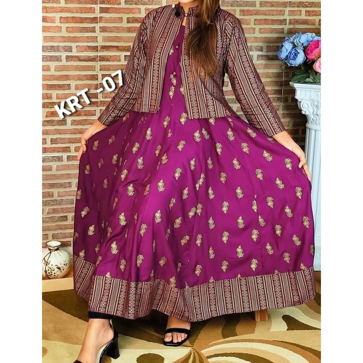 New exclusive designed Gown 1piece long kurti different koti, Gown long kurti For Stylish Women / Girls - Kurti For Girls