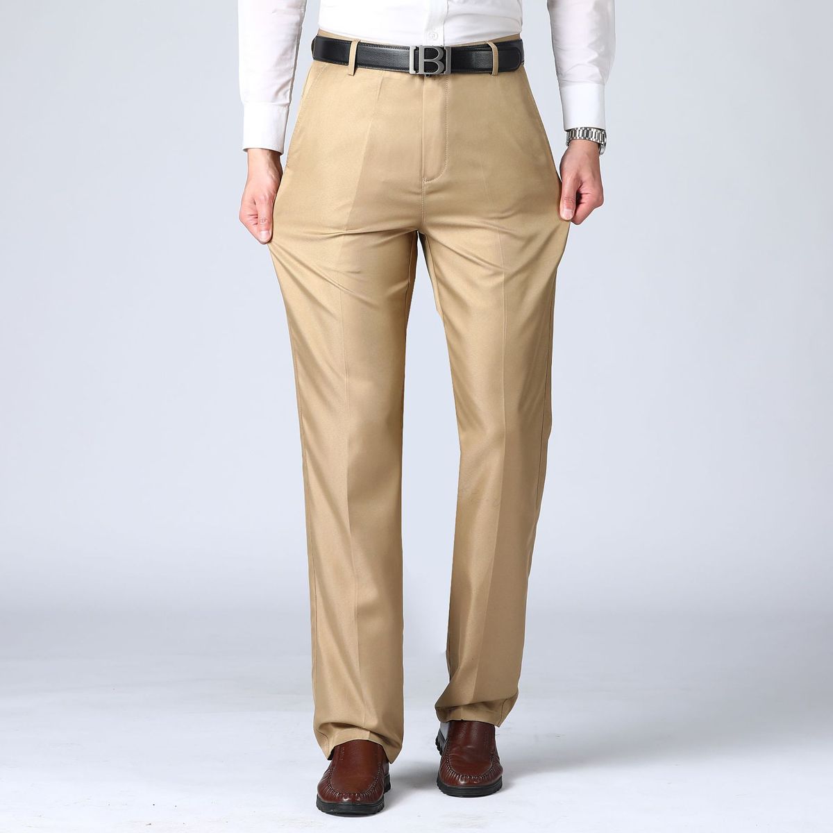 MRMT  2022   Men's Trousers Pants For Male  Thin Men's Imitation Ice Silk High Waist Casual Suit Pants Men's Trousers