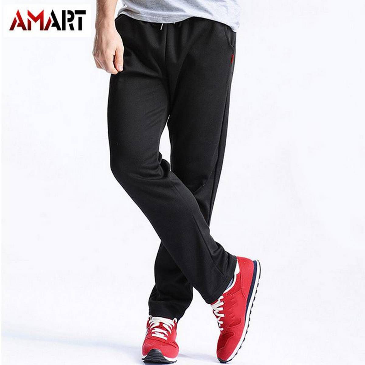 New Men Joggers Sweatpants Workout Full Length Casual Pants Solid Drawstring Trousers Plus Size