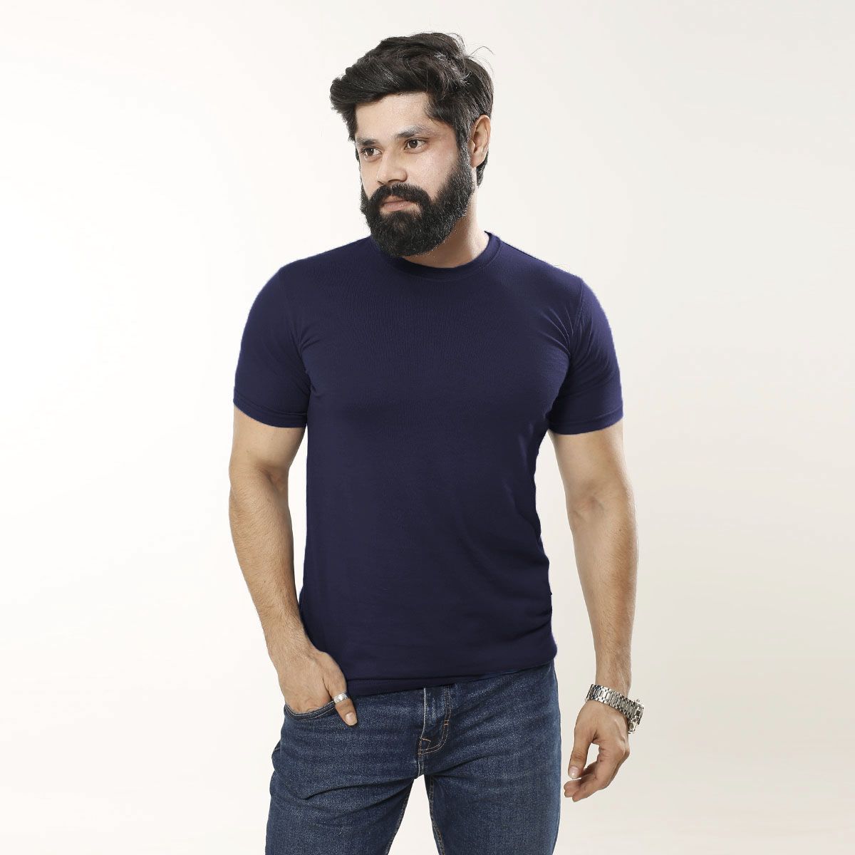Solid T-Shirt || Jersey Solid Color Poly-Cotton Half Sleeve T shirt